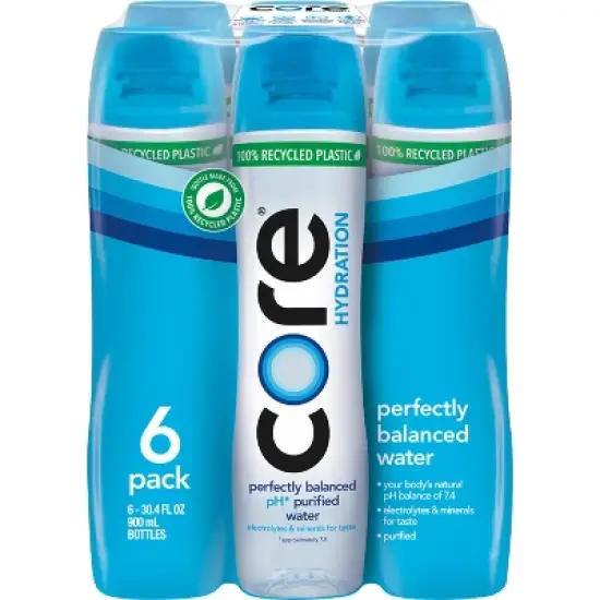 Core Hydration Purified Water - 6pk/30.4 fl oz Bottles image {6}