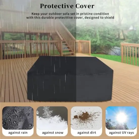 FIONECA 7-Piece Outdoor Wicker Sectional Sofa Set with 2 Coffee Tables, Free-Combination Patio Furniture with Cushions &uml;C Beige image {5}