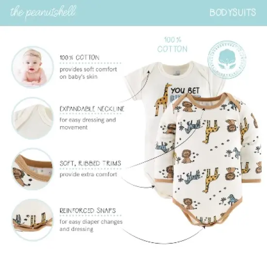 The Peanutshell Safari 30 Piece Newborn Layette Set, Blue/Neutral, 0-3 Months image {2}