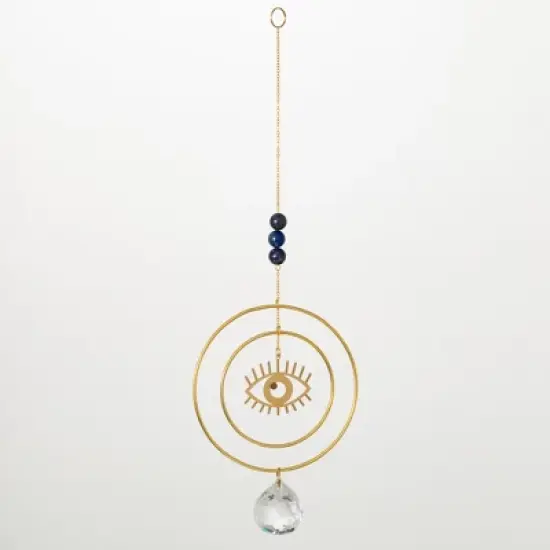 Woodstock Chimes Suncatcher Evil Eye, Blue Stone 12" image {4}