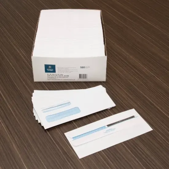 Business Source Double Window Check Envelopes image {3}