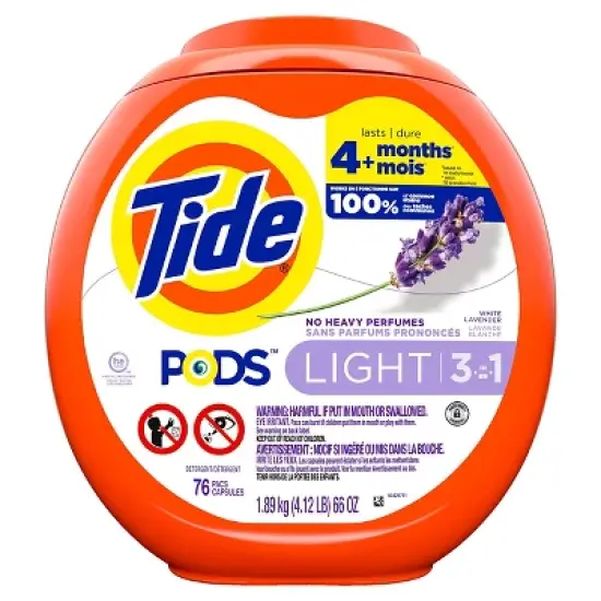 Tide Pods Light Laundry Detergent - White Lavender image {11}