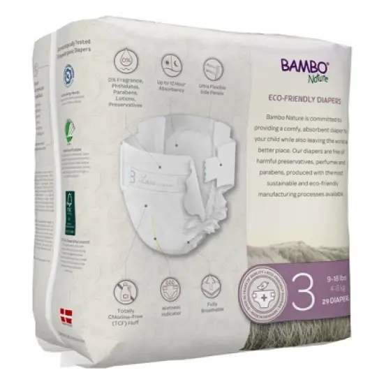 Bambo Nature Dream Disposable Diapers, Eco-Friendly, Size 3 image {1}