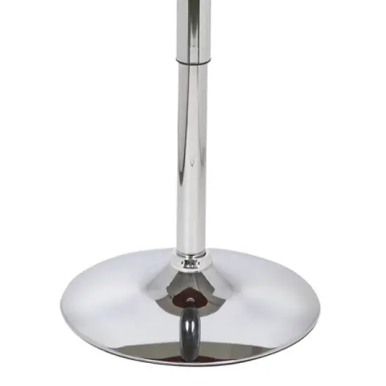 Bentley Adjustable Bar Height Pub Table Walnut with Chrome Finish - Armen Living image {3}