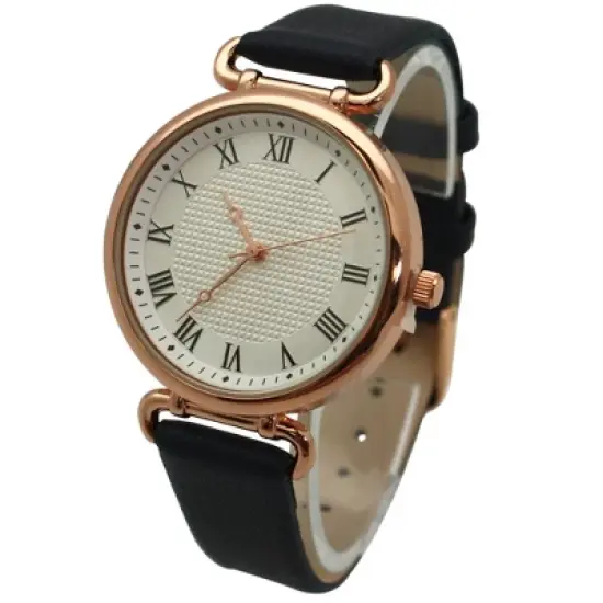 Olivia Pratt Faux Leather Small Roman Numeral Minimalist Women Watch image {1}