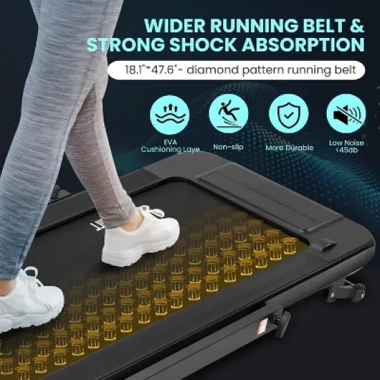 ODK 2 in 1 Function Treadmill with Handle Bar, 15% Auto Incline Walking Pad, Portable Foldable Walking Pad for Workouts in Home or Office image {6}