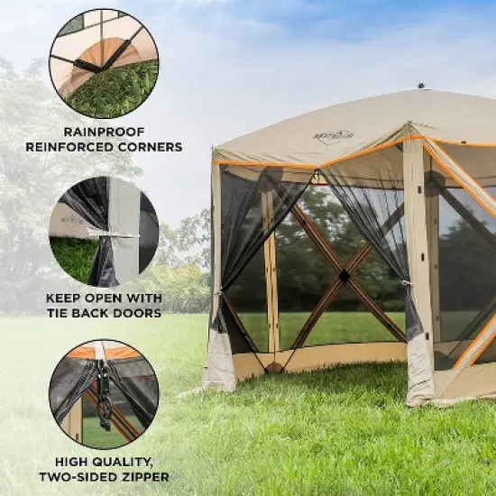 Hike Crew Outdoor Screened Instant Pop Up Gazebo Tent for Camping image {2}