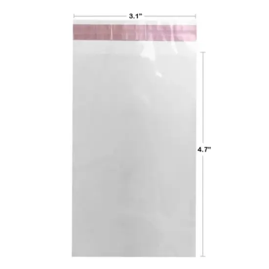 UOFFICE Pack of 1,000 Clear Resealable Cellophane Bags 3.1" x 4.7"- 1.2 Mil image {2}
