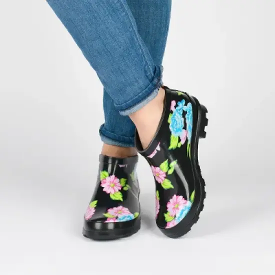 Journee Collection Womens Rainer Block Heel Rain Boots image {8}