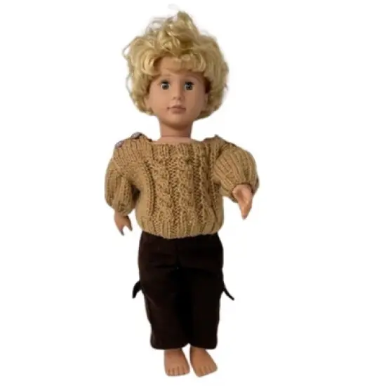 Doll Clothes Superstore Brown Sweater Set Compatible With 18 Inch Girl And Boy Dolls image {2}
