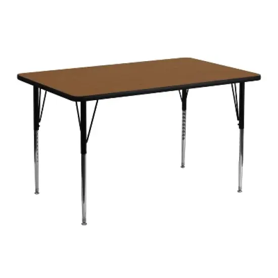 Emma and Oliver 24x48 Rectangle HP Laminate Adjustable Activity Table image {5}