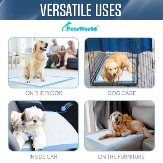 PetsWorld Gigantic (36x36 inch) Dog Training & Potty Pads image {6}