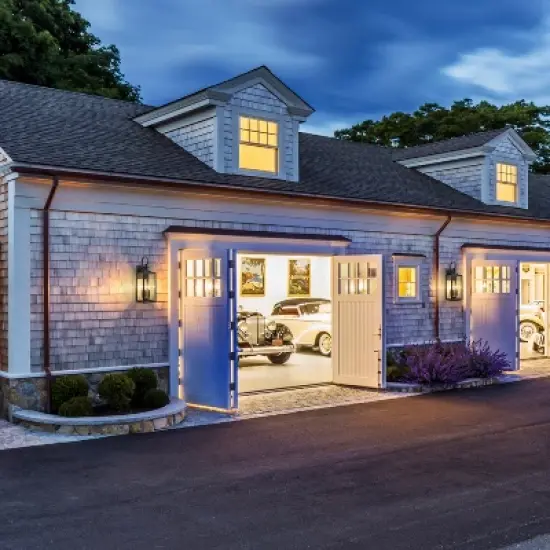 C Cattleya 19in.3-Light Matt Black Outdoor Wall Lantern with Seeded Glass and E12 Base Socket image {4}