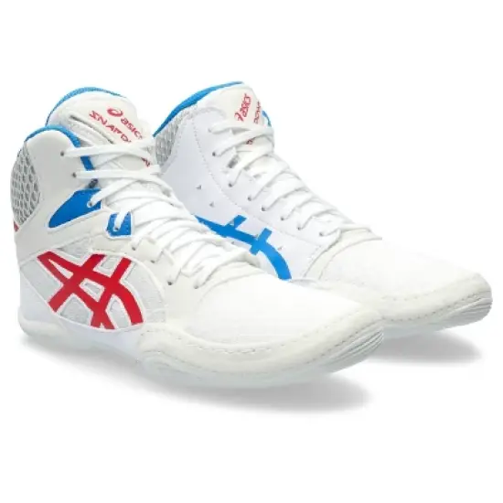 ASICS Kid's SNAPDOWN 3 Grade School Wrestling Shoes, 13M, white image {1}