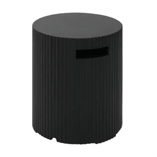 Christopher Knight Home Leora Modern 16" x 20" Ribbed Concrete Propane Tank Cover image {1}