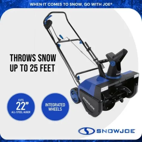 Snow Joe Corded Electric Walk Behind Snow Blower, 15-Amp Motor, 22" Clearing Path with 25 Feet Throwing Distance & 2 LED Lights, SNJ-SJ627E image {4}