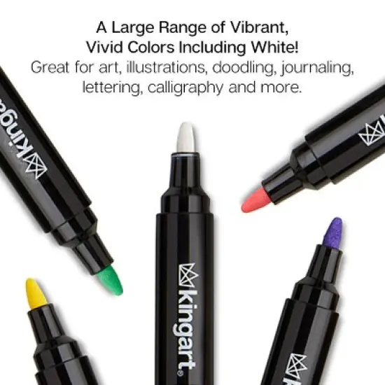 KINGART PRO Acrylic Paint Markers 12 Pastel Colors image {5}