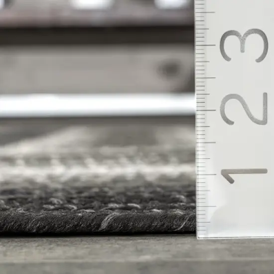 nuLOOM Gwyneth Braided Borders Indoor/Outdoor Patio Area Rug image {2}