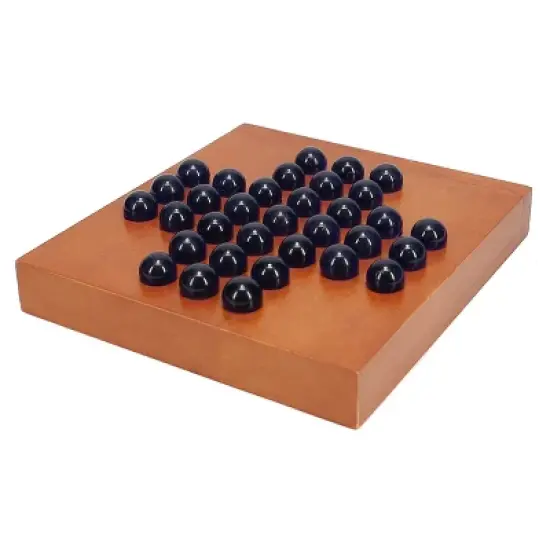 WE Games Marble Solitaire Wooden Travel Game - 5 inches image {2}