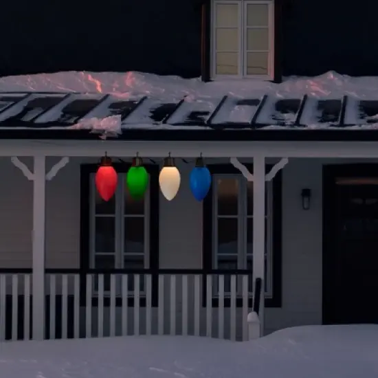 Northlight Lighted Blow Mold C7 Bulbs Christmas Decorations - 20" - Set of 4 image {2}