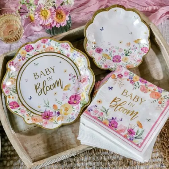 Kate Aspen 62 pcs Baby in Bloom Tableware Set image {7}