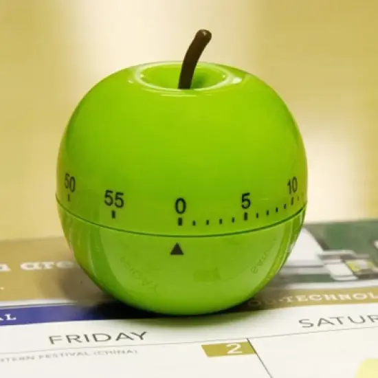 Baumgartens Apple-Shaped Timer, Green, Pack of 3 image {3}