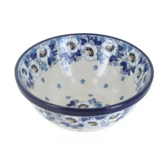 Blue Rose Polish Pottery Ceramika Artystyczna Cereal Bowl image {9}
