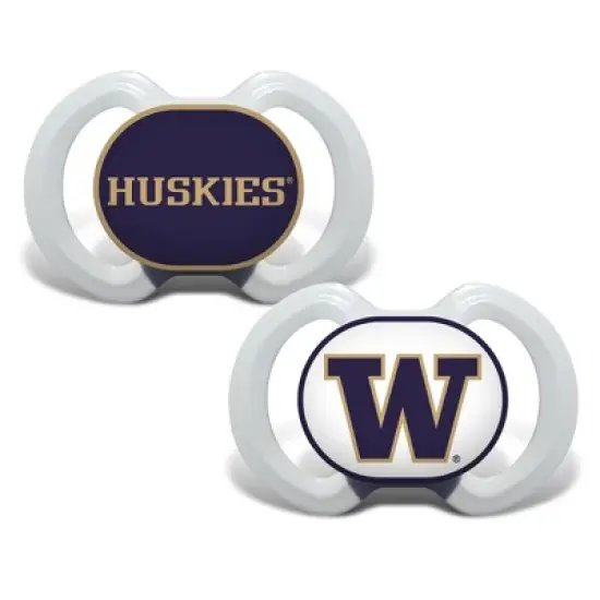 BabyFanatic Officially Licensed Unisex Pacifier 2-Pack - NCAA Washington Huskies image {4}