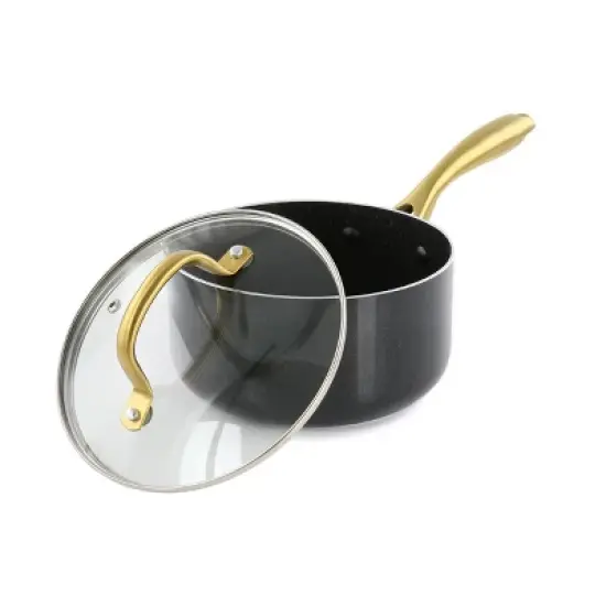 Gibson Home Ellsworth 2.5 Quart Aluminum Nonstick Saucepan With Lid image {1}