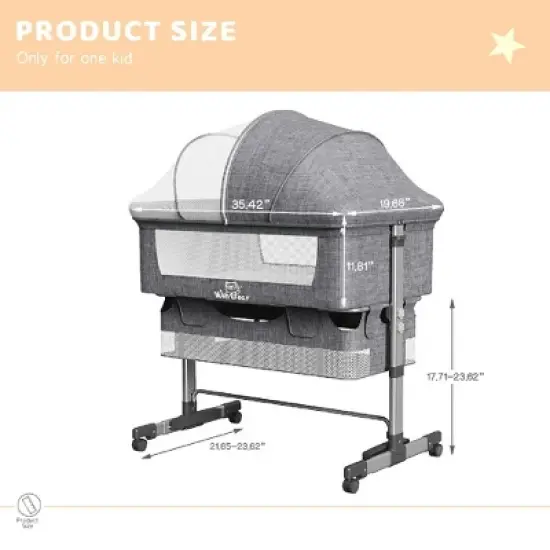 Dexmalle Adjustable Portable Baby Bassinet image {7}
