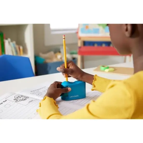 X-ACTO Buzz Battery Powered Pencil Sharpener Blue: Electric Handheld Sharpener for Kids, Requires 4 AA Batteries image {5}