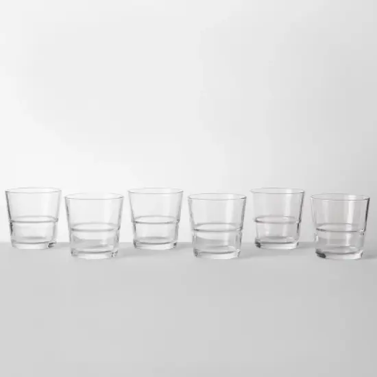 Glass Stackable Tumblers Set of 6 - Threshold&trade; image {6}