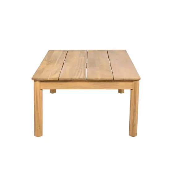 Christopher Knight Home Gilda Patio Rope Weaving Acacia Wood Loveseat and Coffee Table Seating Set image {7}