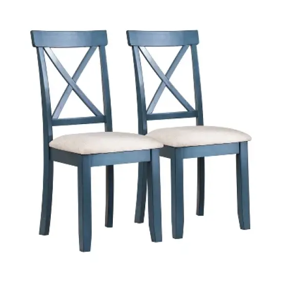 Set of 2 Lafayette Wood Upholstered Dining Chairs - Vifah image {7}