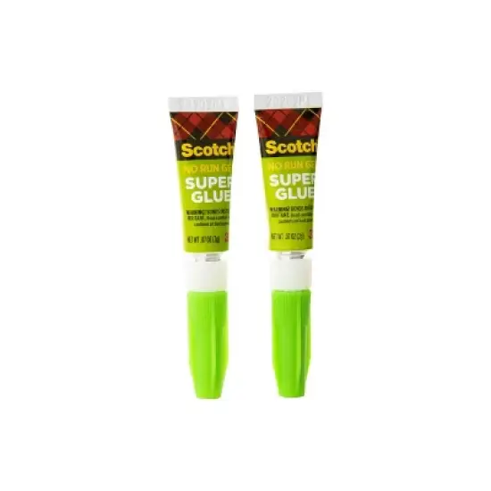 Scotch 2pk Super Glue .14oz: Fast Drying Clear Adhesive for Art, Stationery & Office Use image {11}