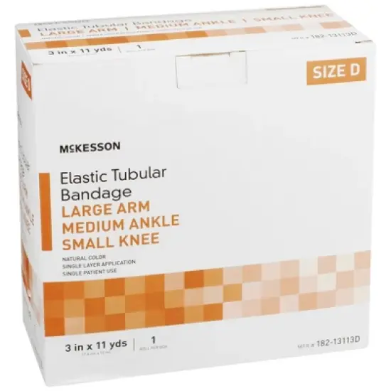 McKesson Spandagrip Cotton-Poly Blend Elastic Tubular Support Bandage Beige NonSterile Size D 3" x 11 Yd 1 Ct image {3}