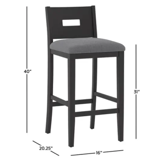 Allbritton Wood Bar Height Stool Antiqued Brown - Hillsdale Furniture image {2}