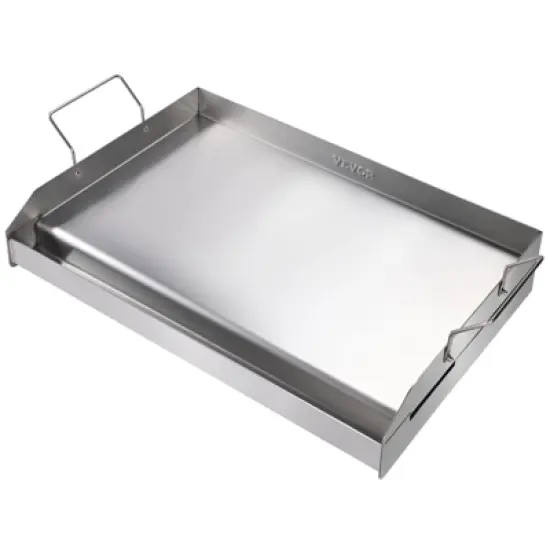 VEVOR Stove Top Griddle, 23.5"x16" Pre-Seasoned Stainless Steel Griddle, Rectangular Double Burner Griddle Pan, Non-Stick Family Pan Cookware image {8}