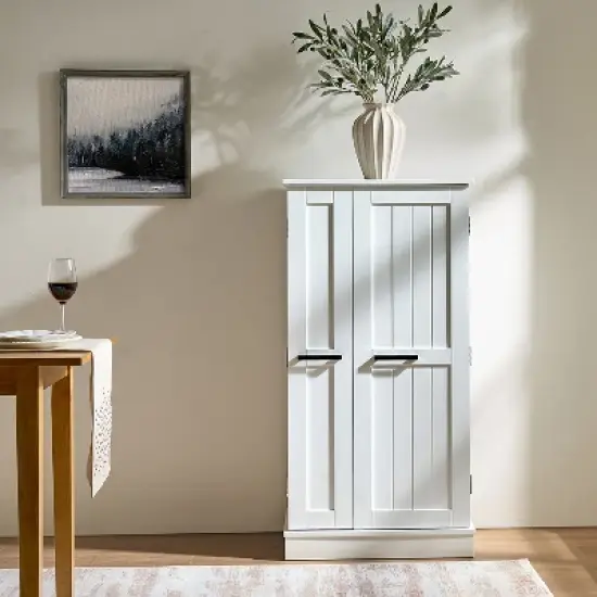 Bella Depot Freestanding 47"H Pantry Cabinet with Adjustable Shelves image {10}