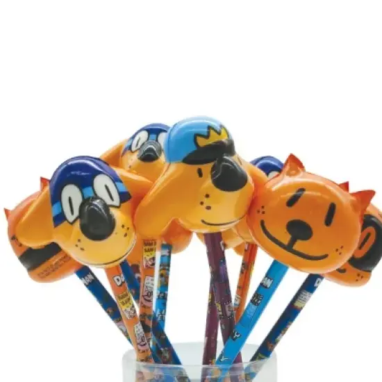 Dog Man Squishy Top Pens (4 Pack) - Fun Fidget Toppers image {2}