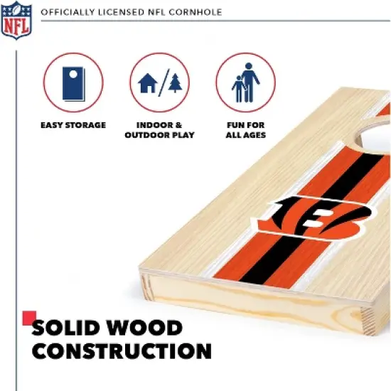 NFL Cincinnati Bengals 1'x2' Wood Cornhole Set image {2}