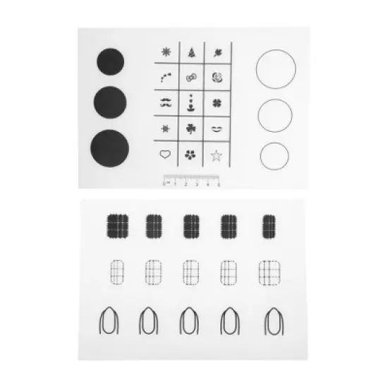 Unique Bargains Reusable Nail Art Stamping Mat 2 Pcs image {6}