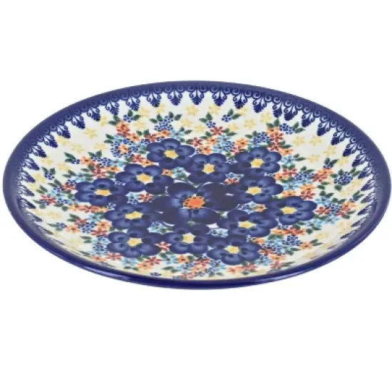 Blue Rose Polish Pottery Vena Dessert Plate image {4}