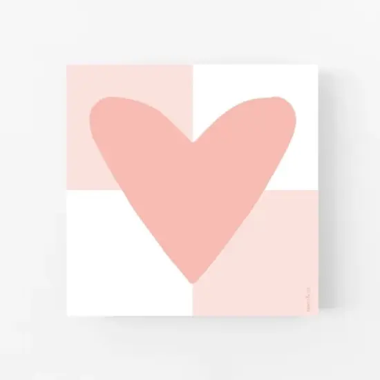 Pink Heart 6" x 6" Square Love Notepad by Ramus & Co (100 Heavyweight Tear-Off Sheets) image {3}