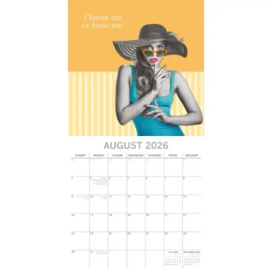 2026 Square Wall Calendar, Sassy Talk, 16-Month Funny Corner Theme with 180 Reminder Stickers (12x12 In) image {2}