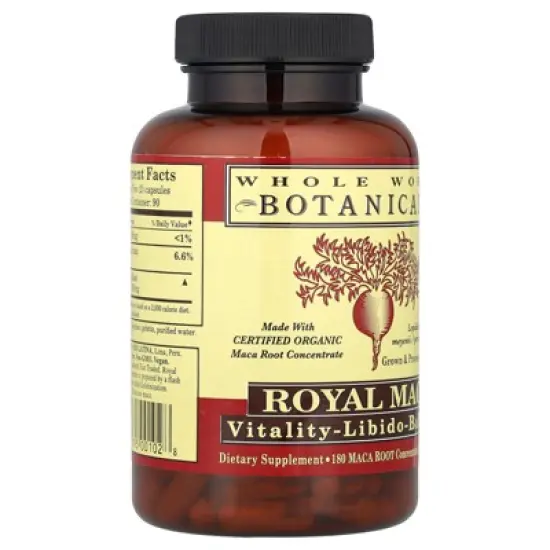 Whole World Botanicals - Royal Maca Vitality - Libido, Balance 180 Gel Caps image {3}