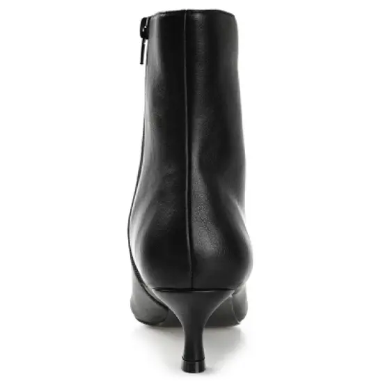 Journee Collection Womens Arely Tru Comfort Foam Pointed Toe Kitten Heel Ankle Booties image {2}