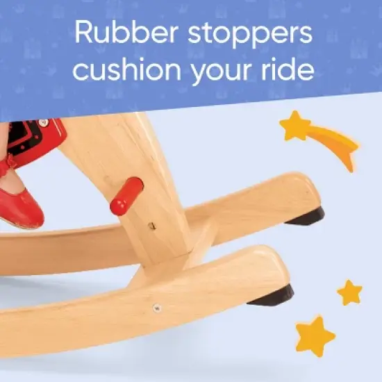 Hearthsong Grow With Me&trade; Toddler's Wooden Rocking Horse with Removable Side Guardrails and Rubber Stoppers image {4}