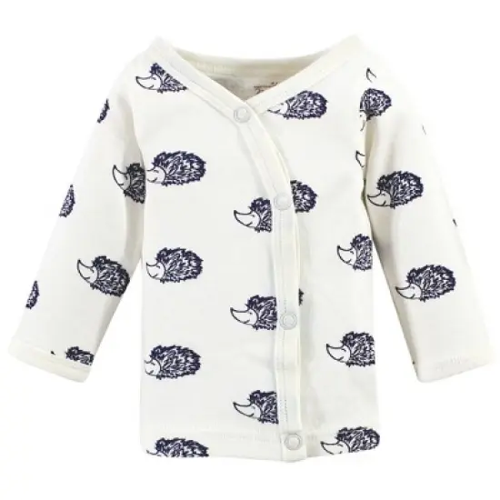 Touched by Nature Baby Boy Organic Cotton Preemie Layette 4pc Set, Hedgehog, Preemie image {1}