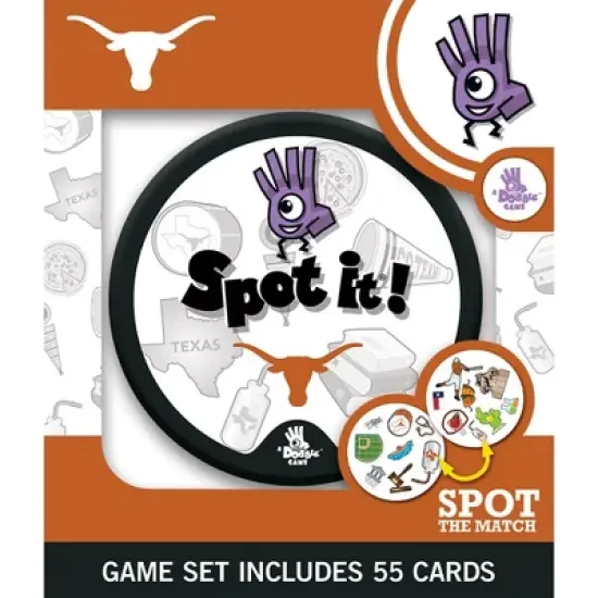 MasterPieces Officially Licensed NCAA Texas Longhorns Spot It Game for Kids and Adults image {1}